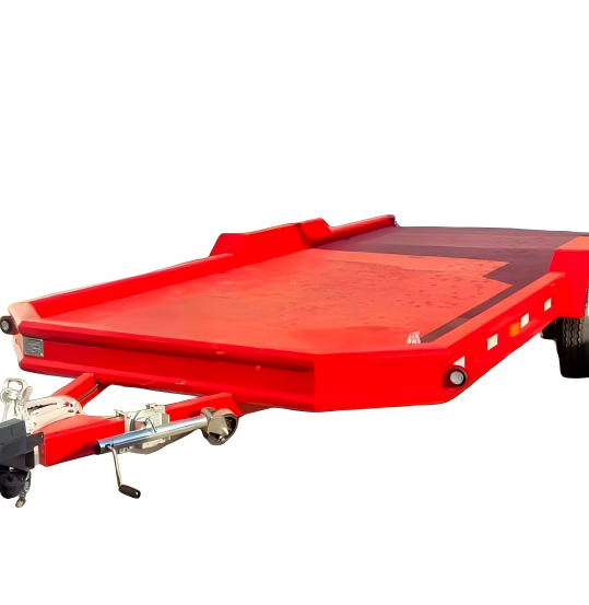 รถพ่วงพื้นเรียบขนาด 3 ตันแบบ Dual Axle Long Deck พร้อมทางลาด