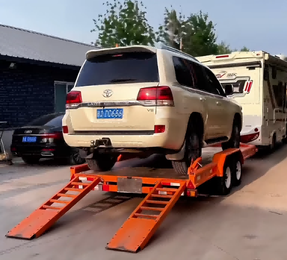 รถพ่วงพื้นเรียบ 3 ตัน Tandem Axle